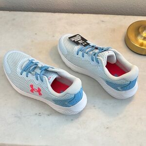 Under Armour Girls Light Blue and Pink Sneakers size 3Y